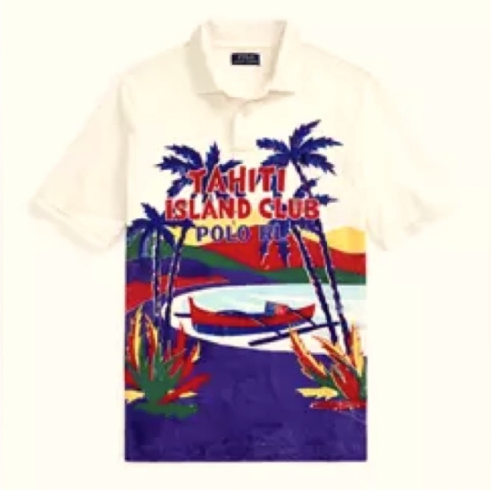 NWT Polo Ralph Lauren Classic Fit Mesh Graphic Polo Shirt - Picture 6 of 6